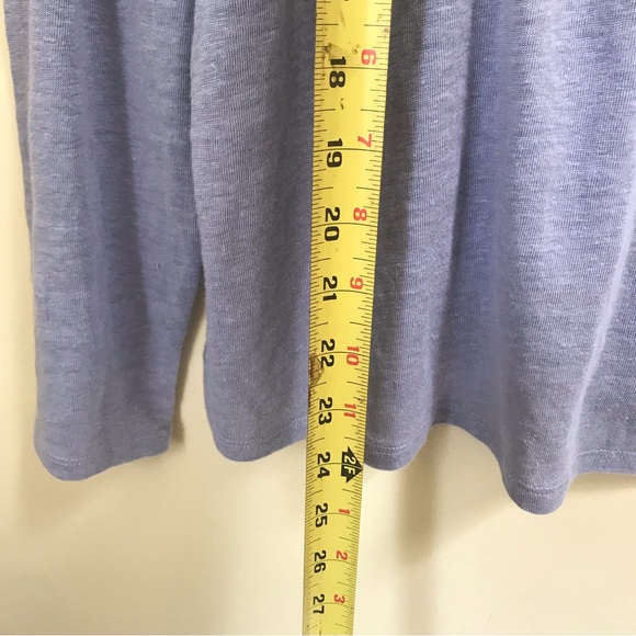 Eileen Fisher Organic Linen Jersey Crew Neck Top T Shirt Knit Sweater Minimalist - Picture 12 of 12